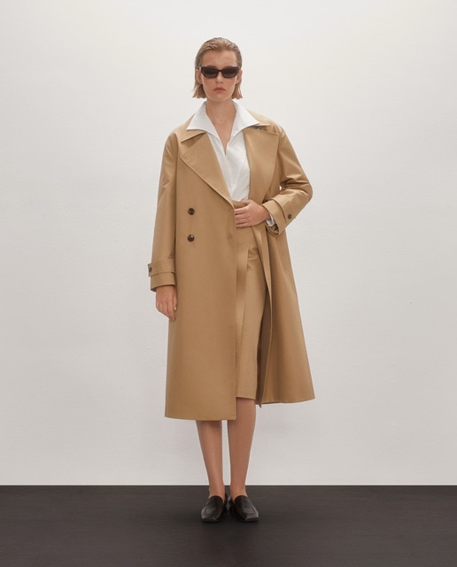 Gabardina larga de mujer