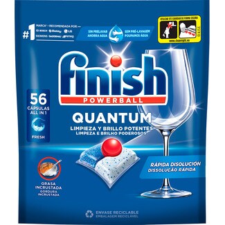 Finish Detergente para Loiça em Pastilhas Quantum Regular embalagem 56 unidades
