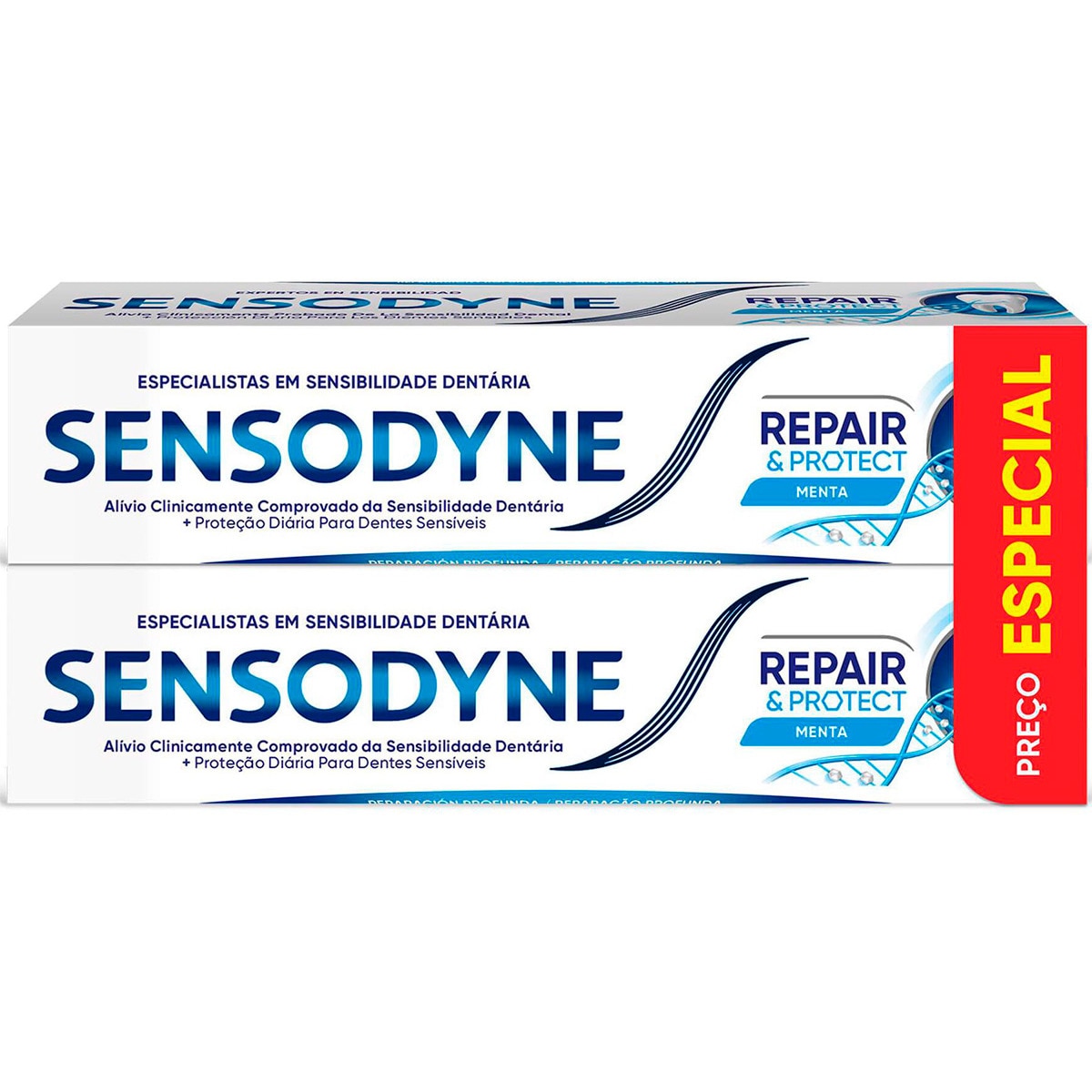 Sensodyne Pasta de Dentes Repair & Protect, Pack com 2 Unidades