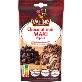 VAHINE Maxi pepitas de chocolate negro bolsa 100 g