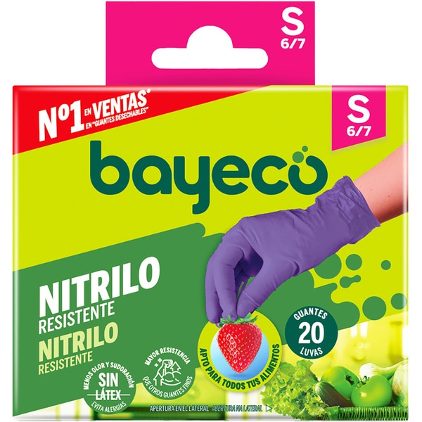 Nitril-Handschuhe in Lila Größe S Box 20 Einheiten