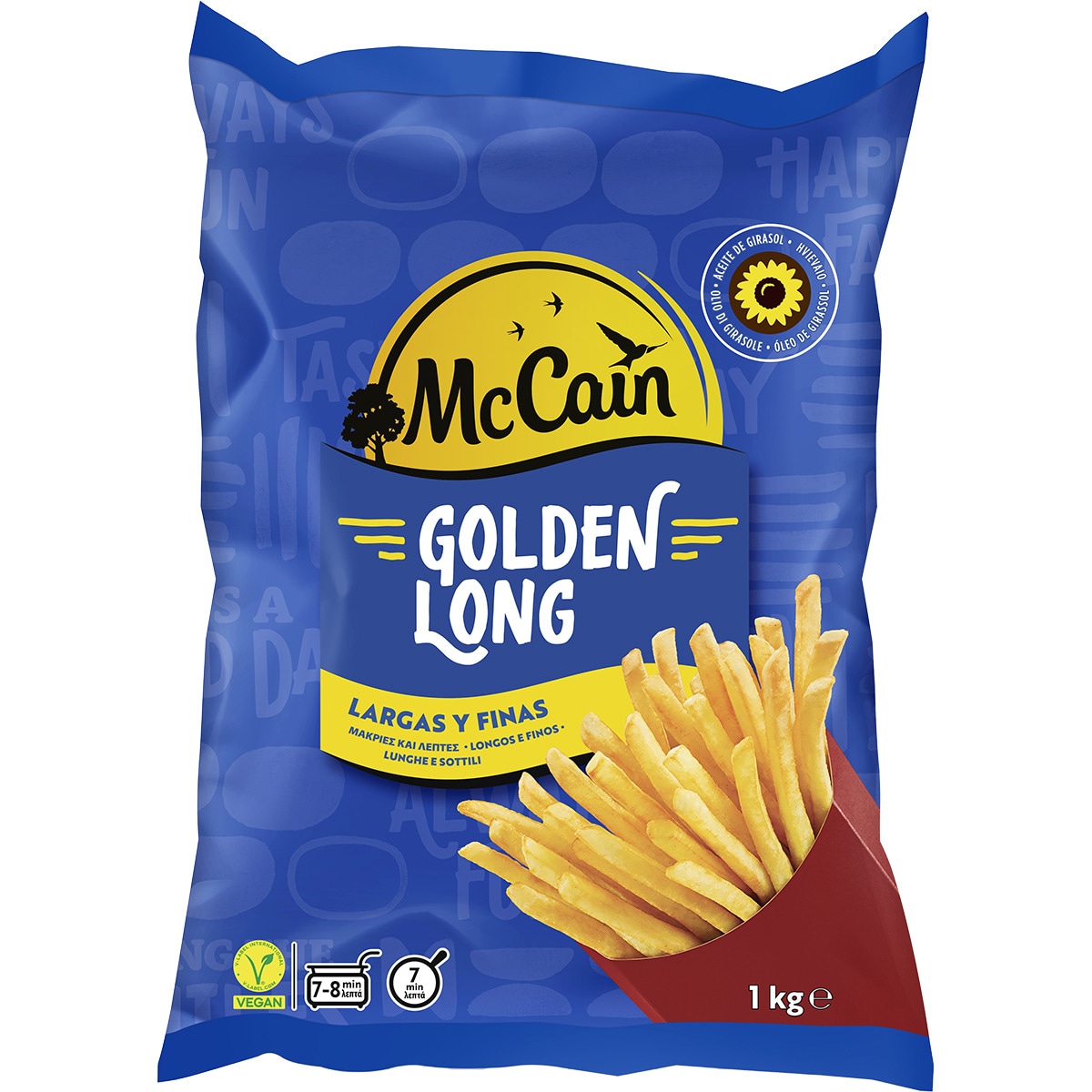 Golden Long patatas congeladas larga y fina