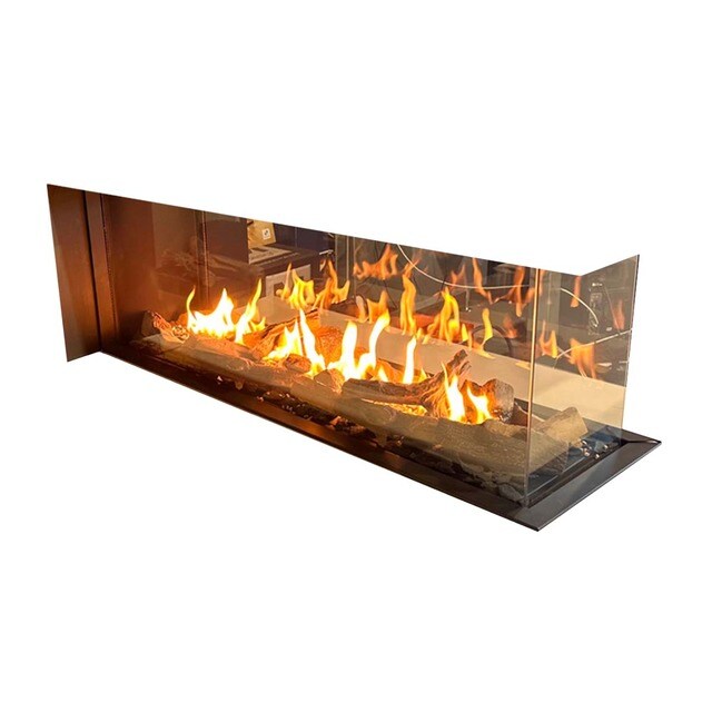 NORA FLAMES - Chimenea Gas LPG Pano 1100 Modelo Separador de Ambientes.