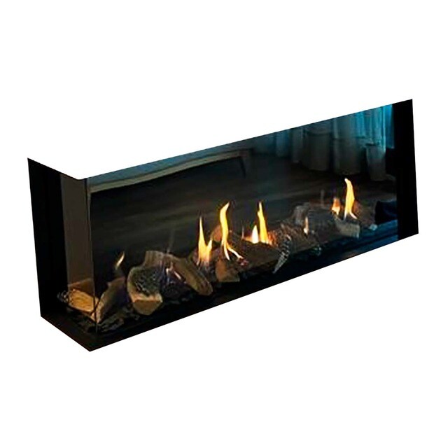 NORA FLAMES - Chimenea Gas LPG Pano 1300 Esquinera Izquierda.