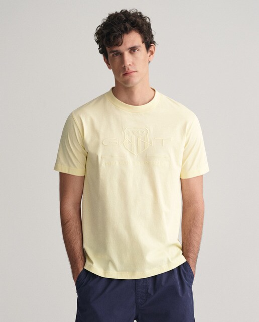 Camiseta de hombre tallas grandes de manga corta y logo tonal