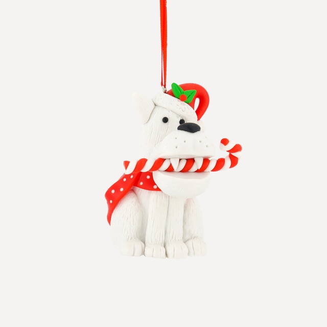 Colgante de plastilina Perrito con caramelo Navidad El Corte Inglés