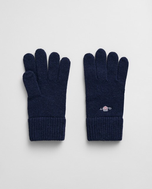 Guantes de hombre lisos de lana