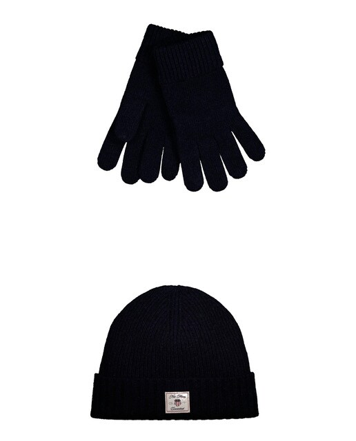 Estuche de regalo de guantes y gorro de lana