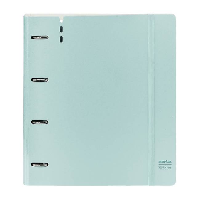 Carpeblock polipropileno foam 4 anillas 35mm con recambio Safta azul claro.