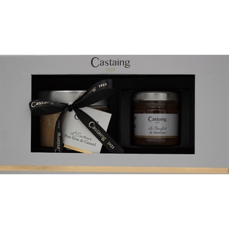 CASTAING foie de pato 80  g + confit de Sauterners 30 g estuche 110 g