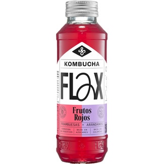 FLAX kombucha de frutos rojos frambuesas y arándanos botella 330 ml