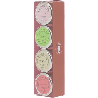 COMTESSE DU BARRY Surtido de brandada de haddock, crema de salmón y rilletes de pollo y cerdo Estuche 4 tarritos 50 g