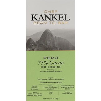 KANKEL chocolate negro 75% cacao de Perú tableta 75 g
