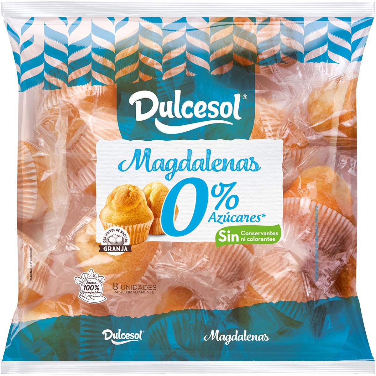 magdalenas 0% azúcares 8 unidades