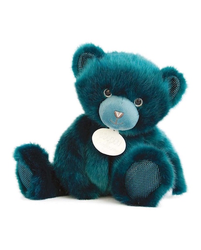 Oso de Peluche con purpurina Azul Verdoso