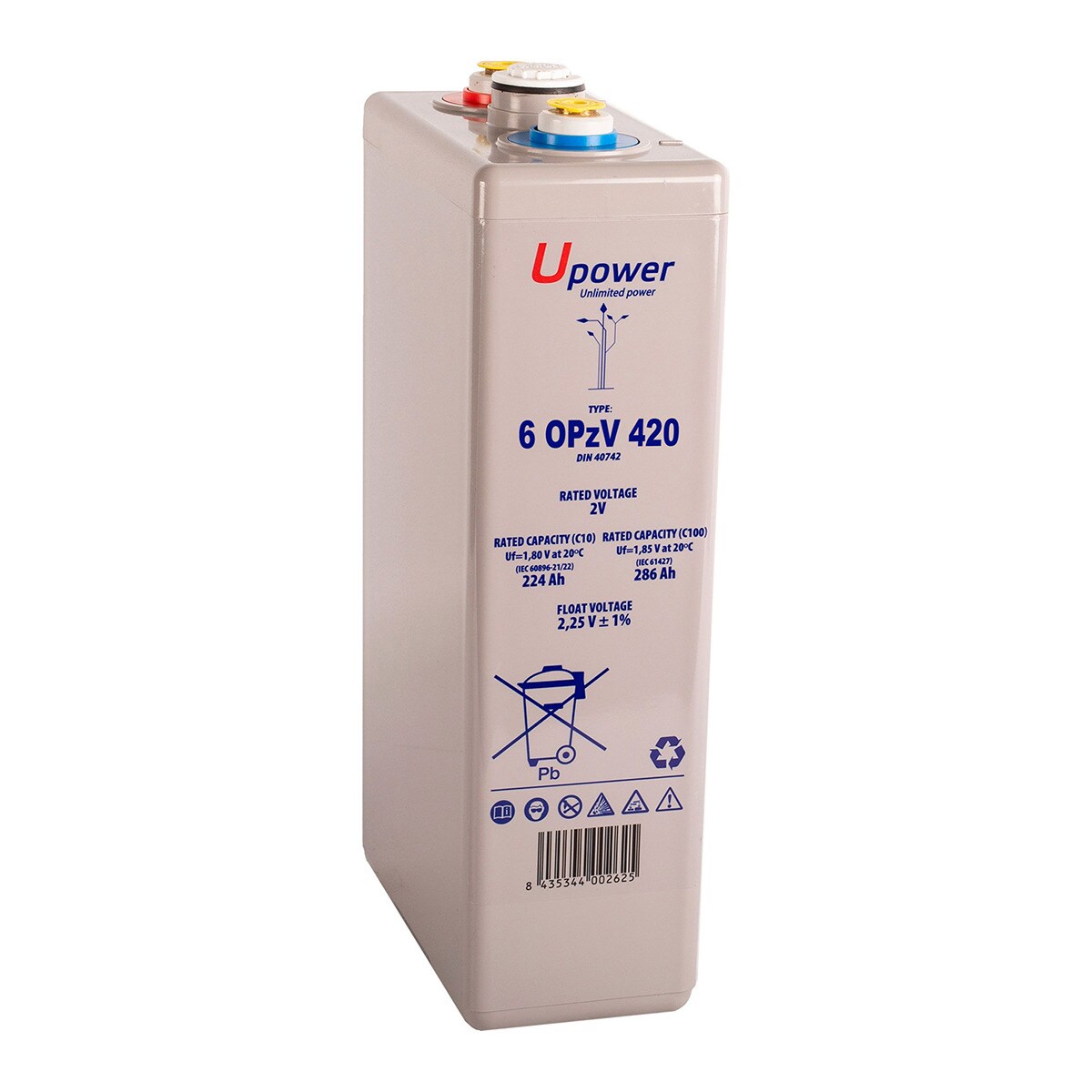 MASTER POWER – Batería Estacionaria Gel 6OPZV 486Ah 640Ah.