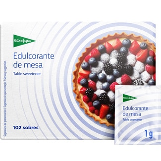 EL CORTE INGLES edulcorante de mesa en sobres envase 100 sobres