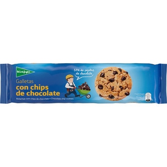 EL CORTE INGLES chocolate chip cookies 37% chips case 225 g