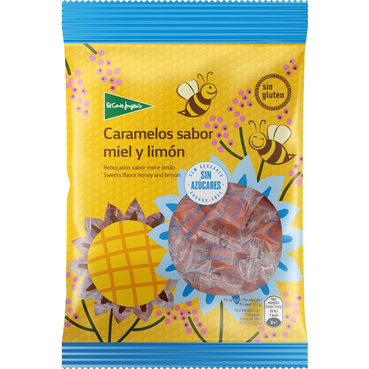 caramelos duros de miel y limón sin azúcar y sin gluten