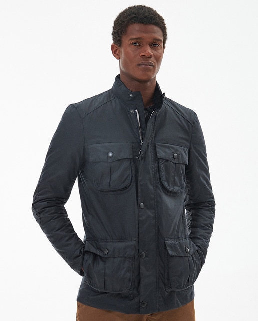 Barbour - Chaqueta de hombre con cuello alto con capucha.
