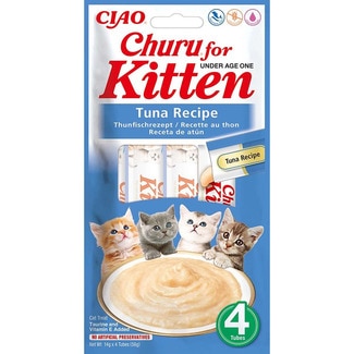 CHURU snack líquido para gatos receta de atún 4x14g envase 56 g