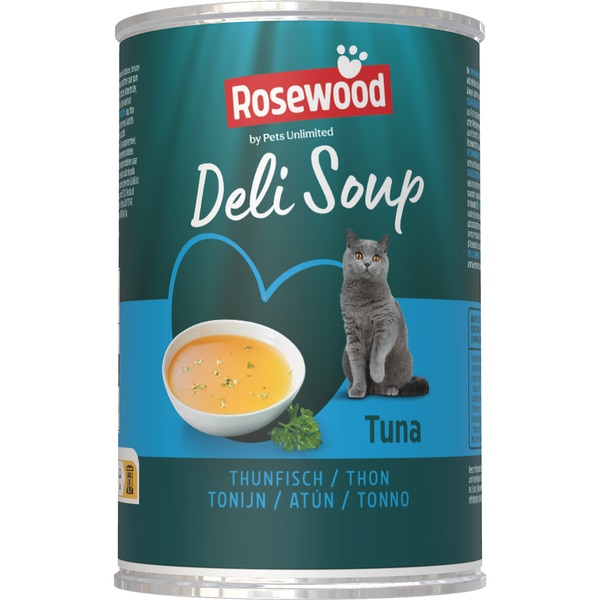 Delidrink cat snack in soup with tuna tin 135 g