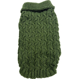 FRED&RITA chunky knit khaki jumper for dogs 35 cm 1 each