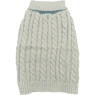 FRED&RITA plaited chunky knit ecru dog jumper 35 cm 1 each
