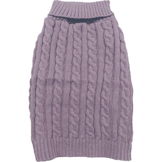 FRED&RITA plaited chunky knit pink dog jumper 30 cm 1 each