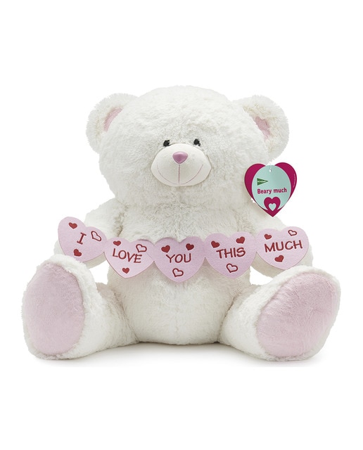 Oso blanco de peluche 70 cm I love you this much San Valentín El Corte Inglés