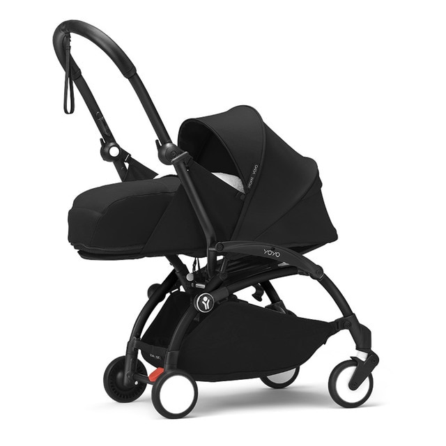 Carro de bebé Stokke|| YOYO³ con Chasis Negro y Pack recién nacido 0+ Negro