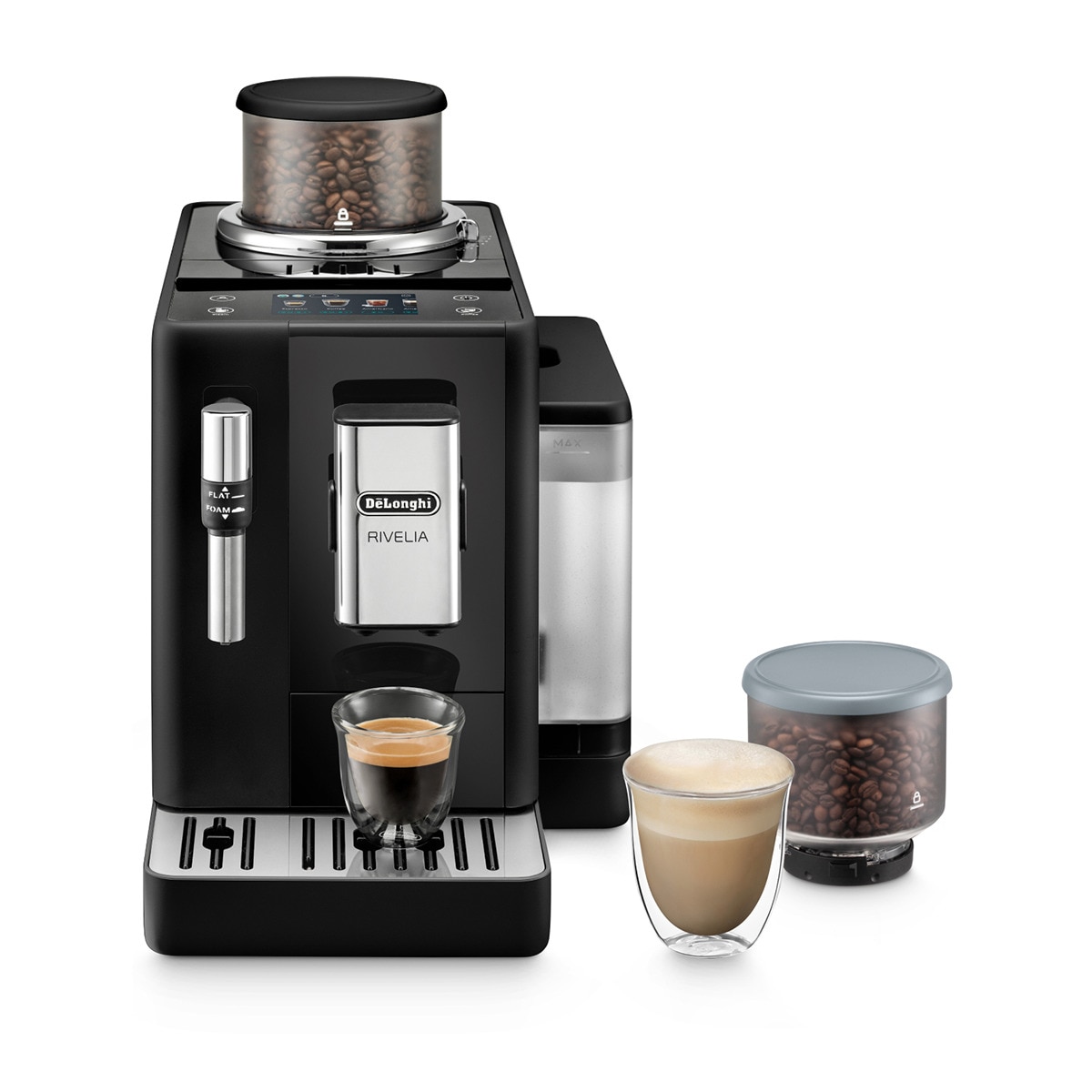 De’Longhi – Cafetera Superautomática De’Longhi Rivelia EXAM440.35.B con 2 depósitos de café intercambiables.