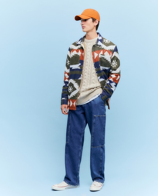 Jersey cuello redondo aranes de hombre
