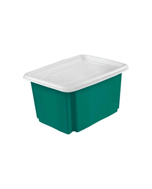 Caja de almacenaje, capacidad 15 Litros, 38x28,5x20,5, Eco verde, colección Emil&Emilia