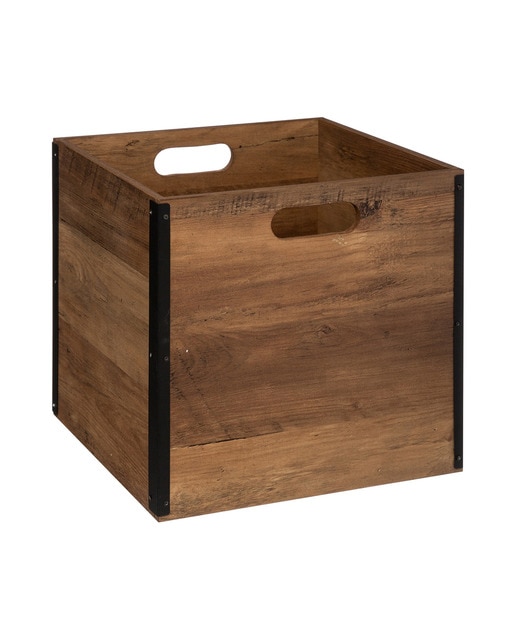 Caja de almacenamiento de madera industrial 31 x 31