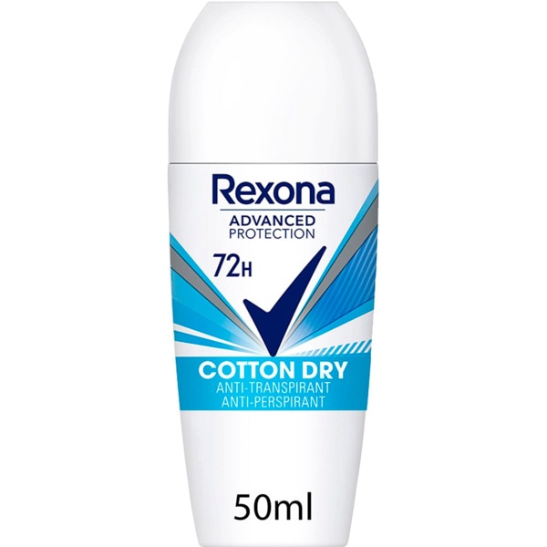 Desodorizante Cotton Dry Roll-On embalagem 50 ml