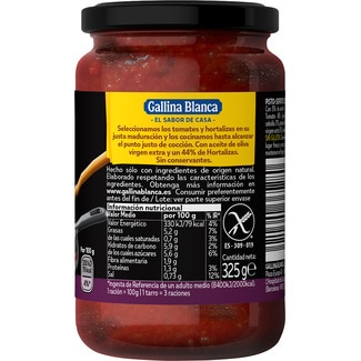 Pisto casero de verduras sin gluten frasco 325 g - Gallina Blanca