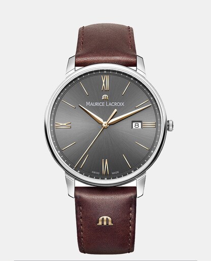 Reloj de hombre Eliros EL1118SS0013111 de piel marrón