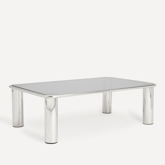 Mesa de centro de metal y cristal Magnus Room - El Corte Inglés