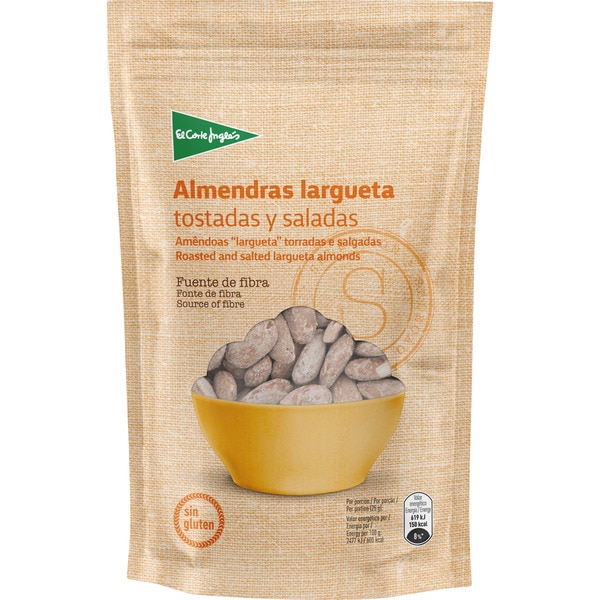 Salted and fried largueta almonds, gluten-free bag 150 g