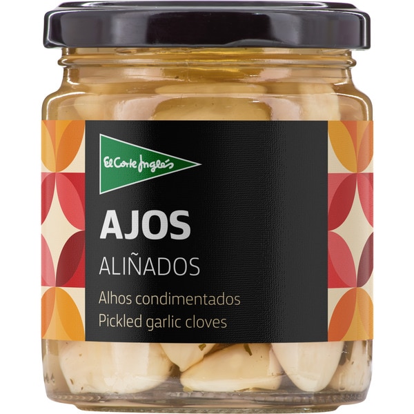 ajos aliñados en vinagre frasco 150 g neto escurrido