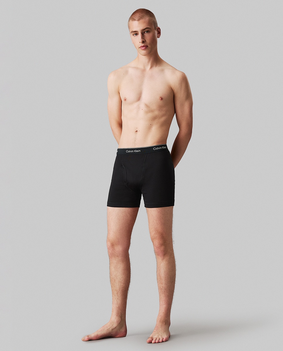 Pack de 3 Boxers Largos - Cotton Classics Preto-6