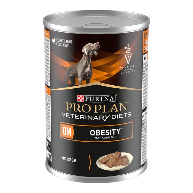 Purina Pro Plan Veterinary Diets – Comida húmeda para perros adultos Purina Pro Plan Obesity mousse Dietas Veterinarias 400 g.
