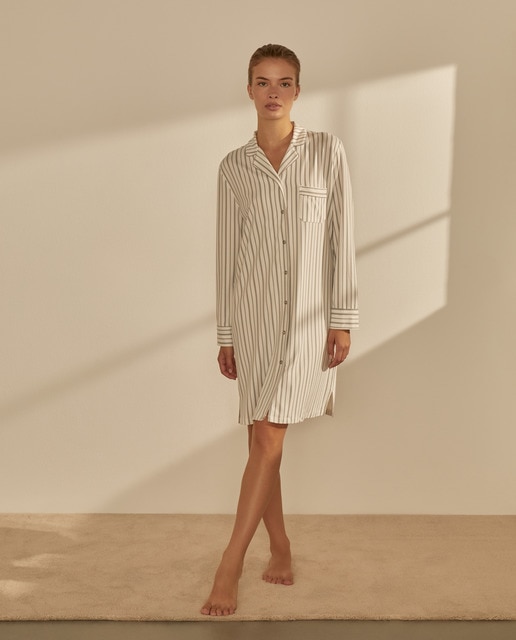Camisón camisero rayas de mujer