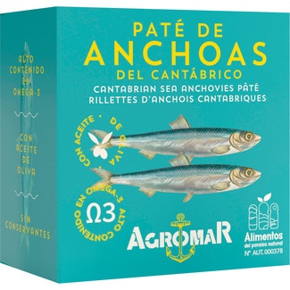 AGROMAR paté de anchoas del Cantábrico lata 100 g