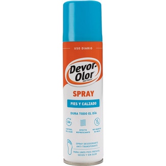 DEVOR-OLOR desodorante anti-transpirante para pies y calzado efecto refrescante en spray 150 ml