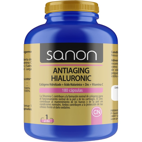 Antiaging Hyaluronic Topf 180 Kapseln Kollagen + Hyaluronsäure + Zink + Vitamin C