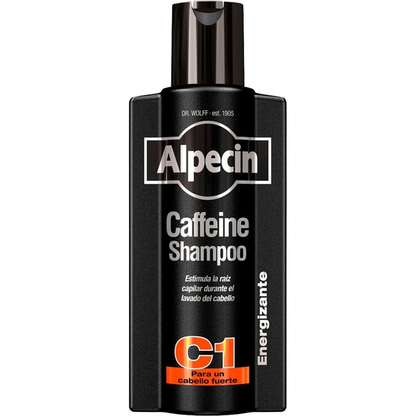 Caffeine C1 champú energizante anticaída para un cabello fuerte Flacon 375 ml Black Edition
