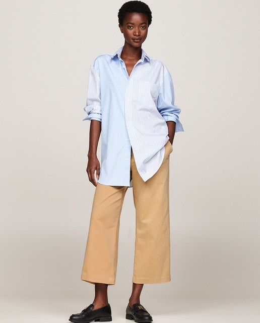 Tommy Hilfiger - Pantalón tipo chino de mujer con fit relajado.
