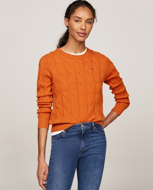 Jersey de mujer con cuello redondo y manga larga